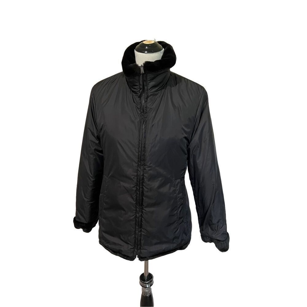 Andrew Marc New York REVERSIBLE Winter Jacket Coat Black size M